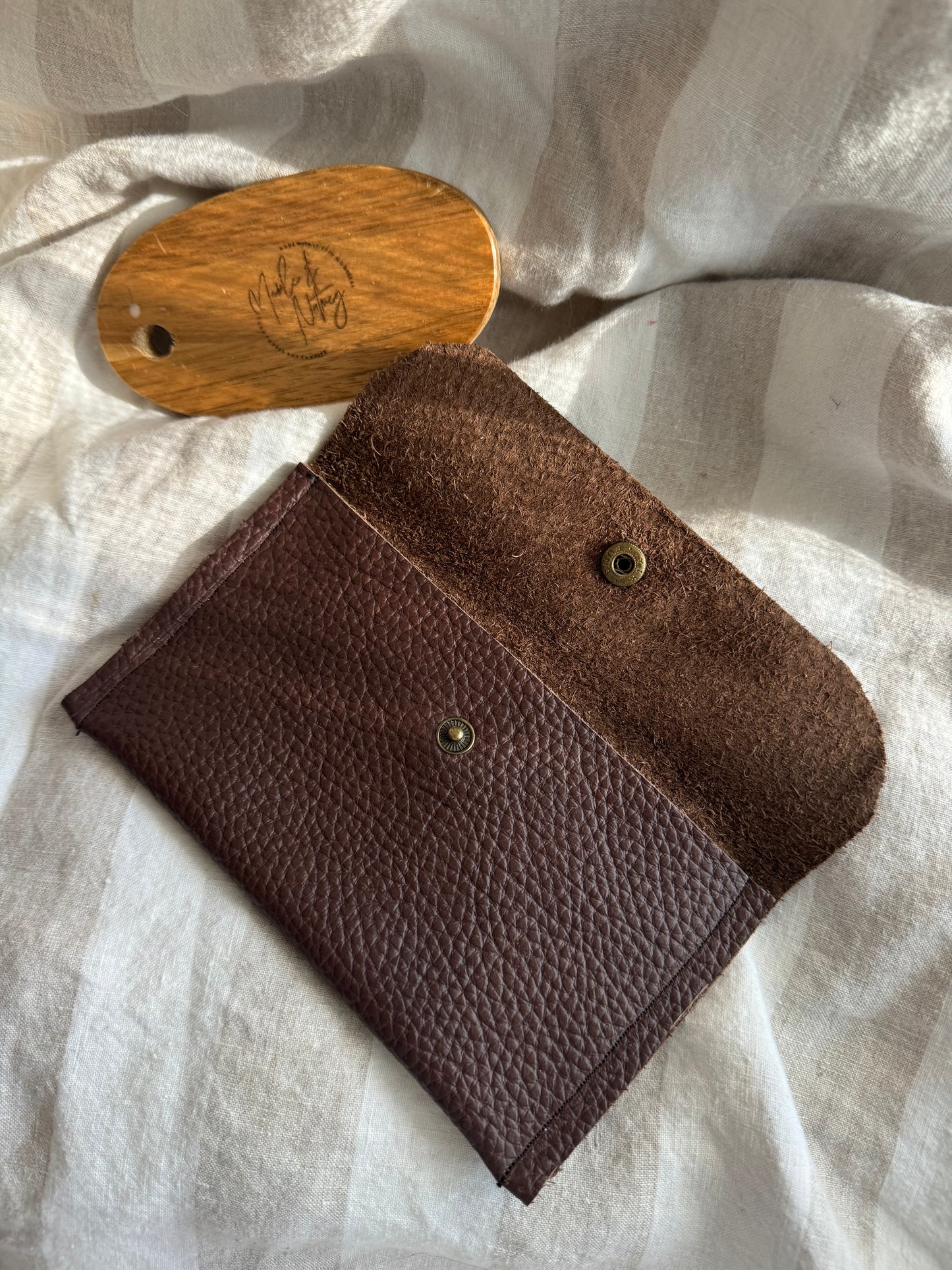 Hazel Handmade Leather Purse Brown ( Small )