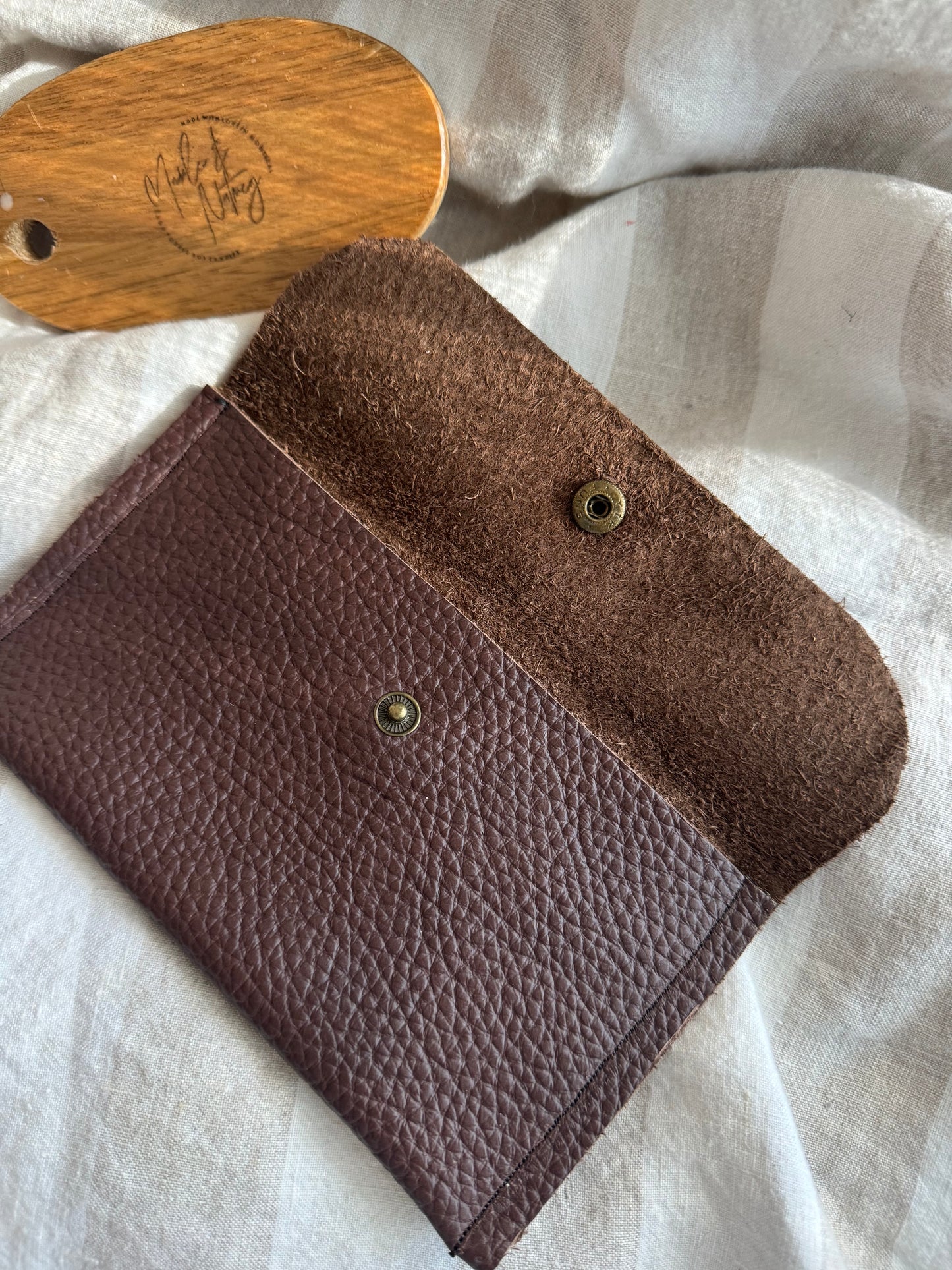 Hazel Handmade Leather Purse Brown ( Small )