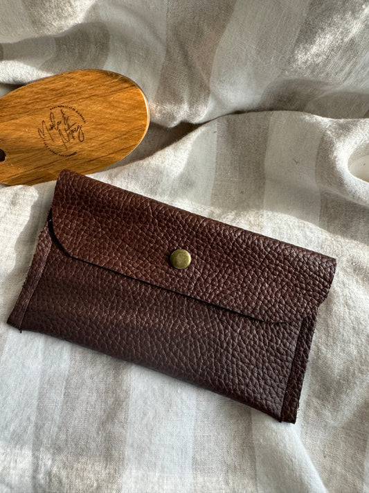 Hazel Handmade Leather Purse Brown ( Small )