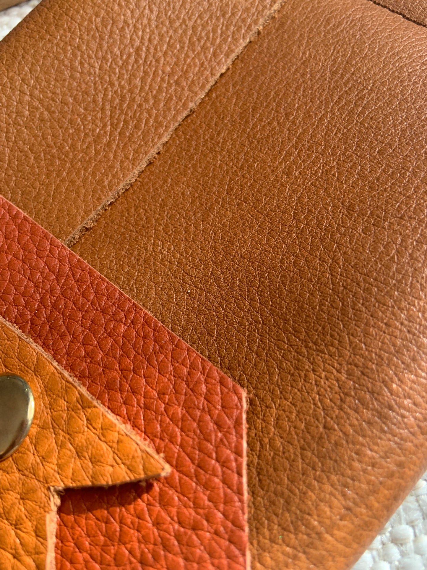 Fiona Handmade Leather Purse Cognac