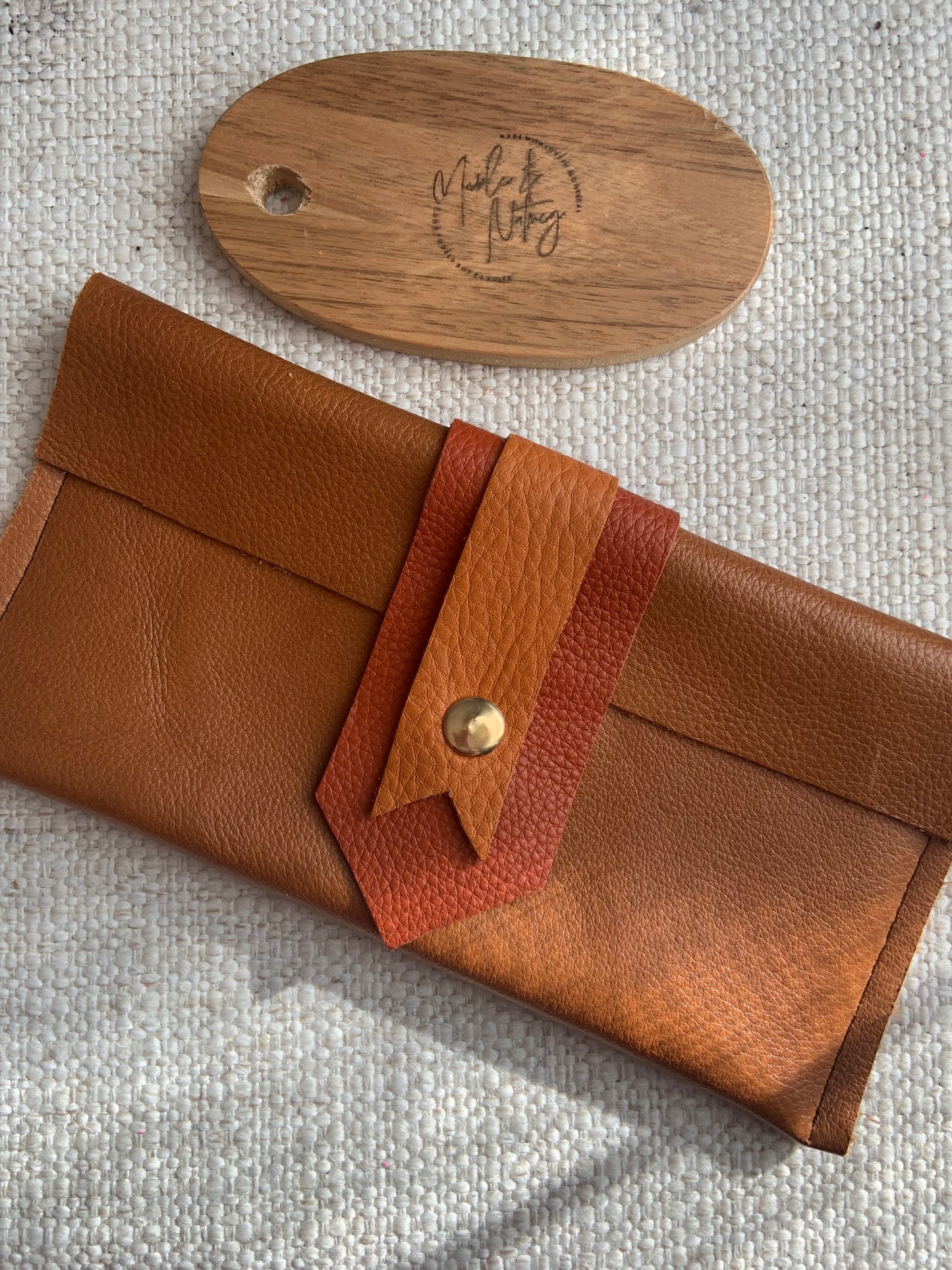 Fiona Handmade Leather Purse Cognac