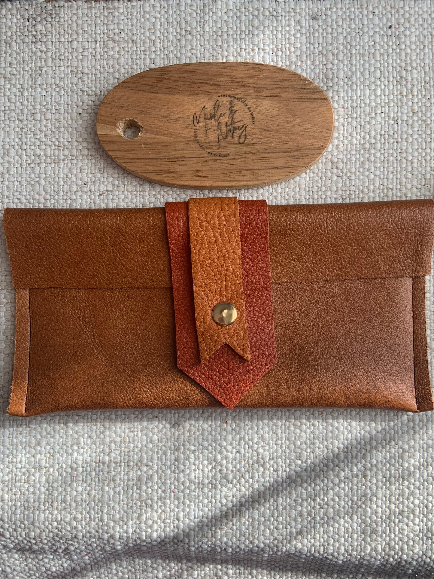 Fiona Handmade Leather Purse Cognac