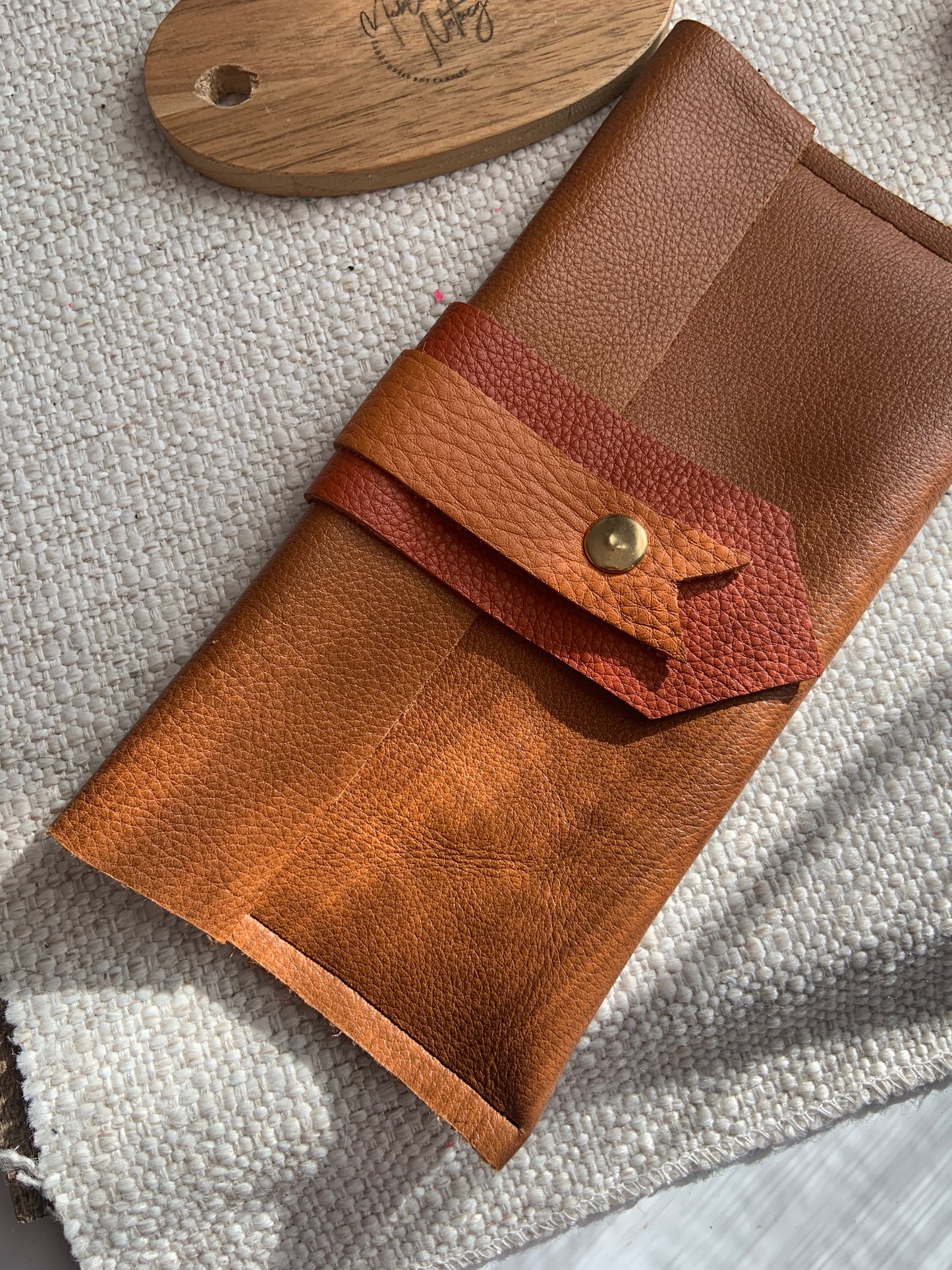 Fiona Handmade Leather Purse Cognac