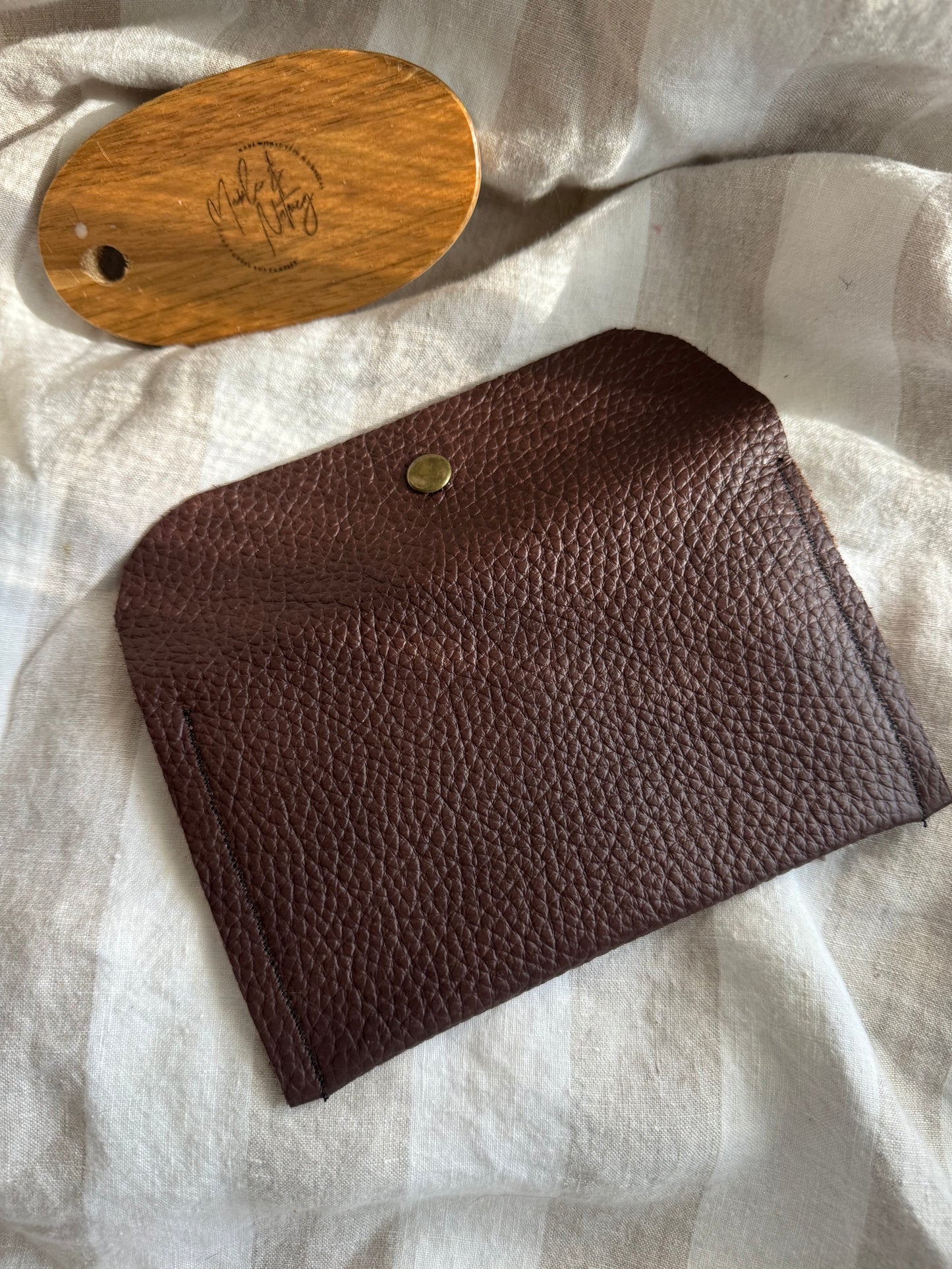 Hazel Handmade Leather Purse Brown ( Small )