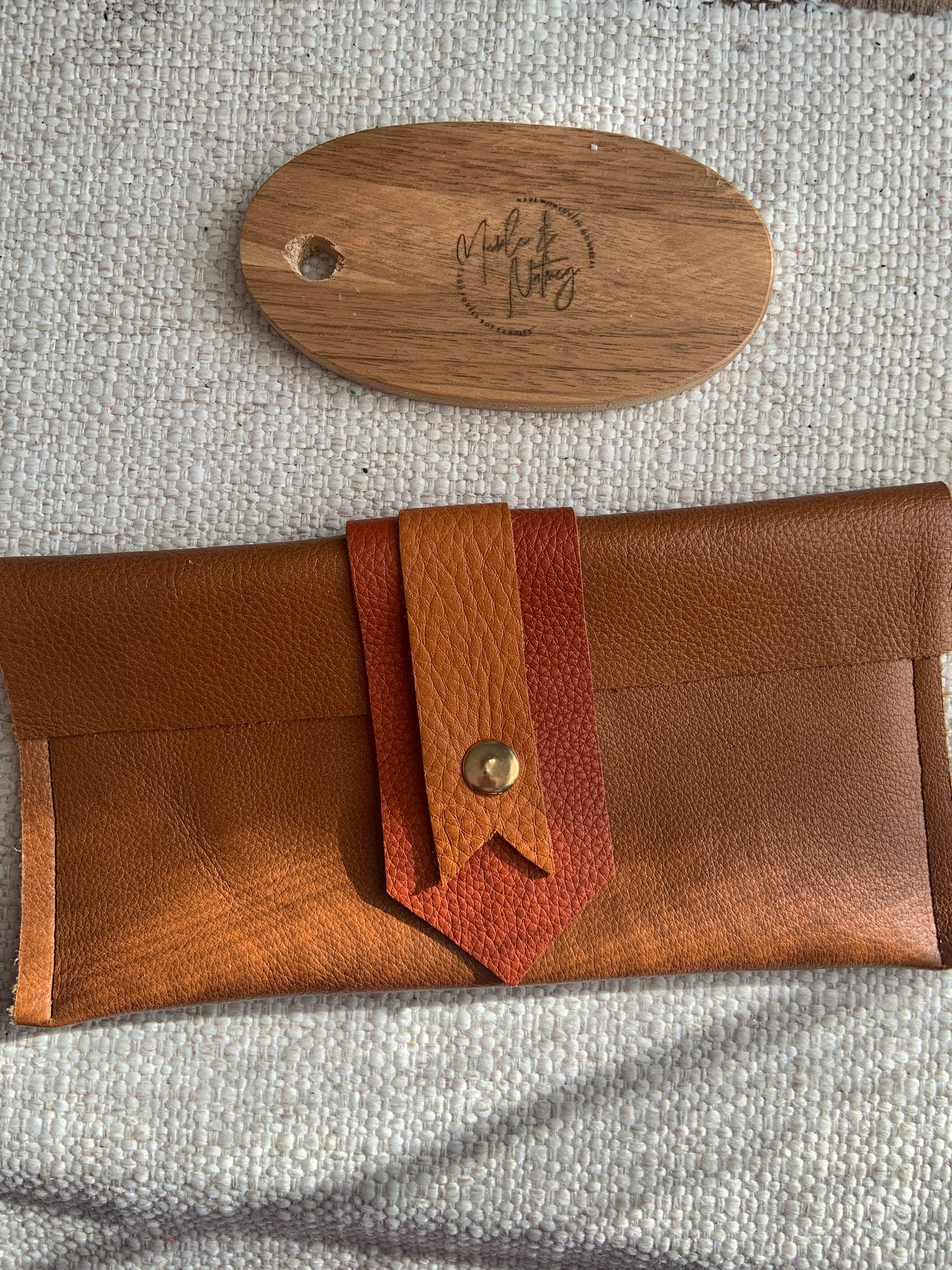 Fiona Handmade Leather Purse Cognac