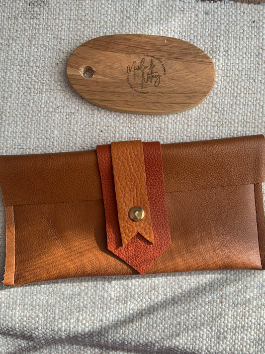 Fiona Handmade Leather Purse Cognac