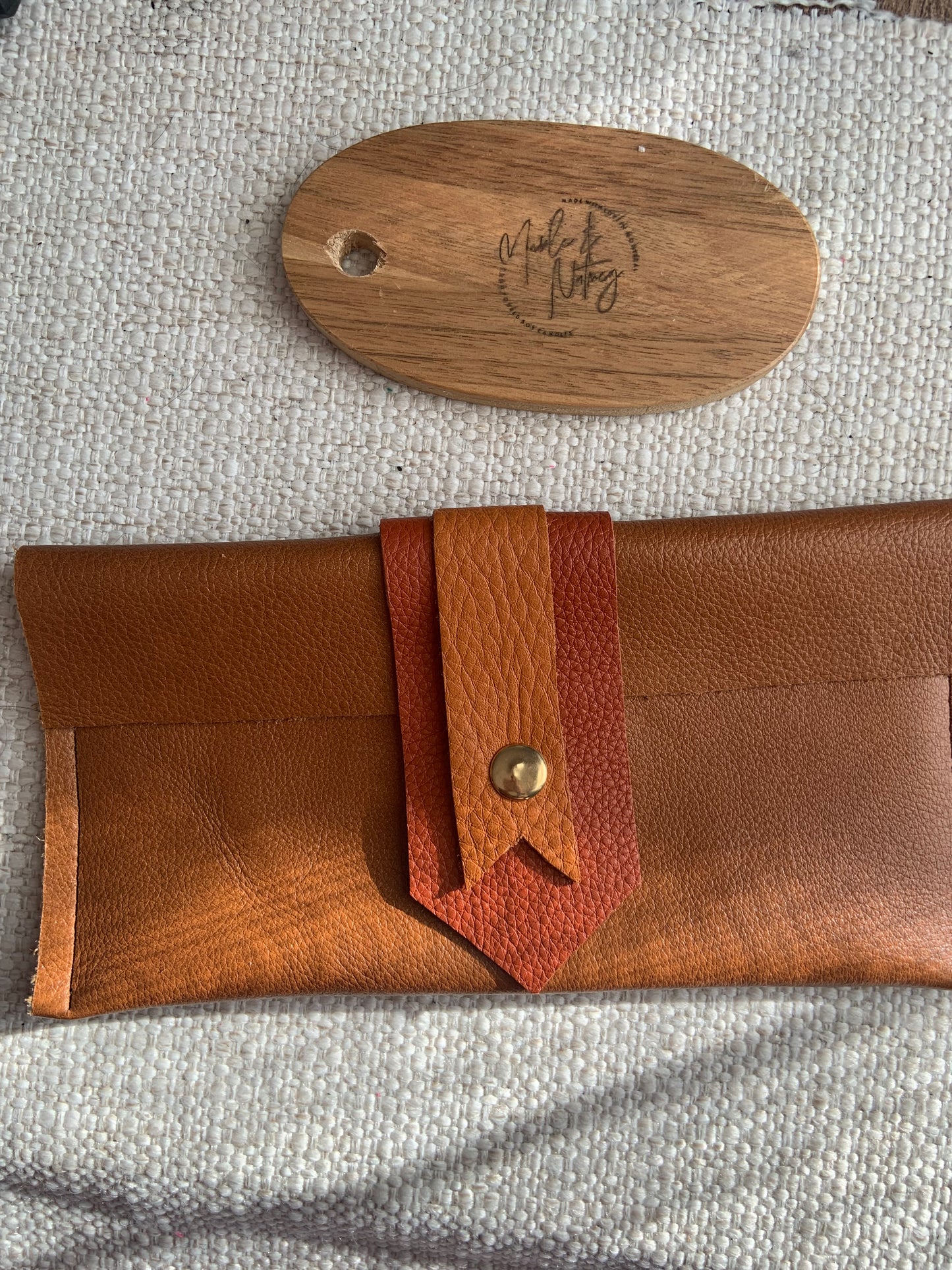 Fiona Handmade Leather Purse Cognac