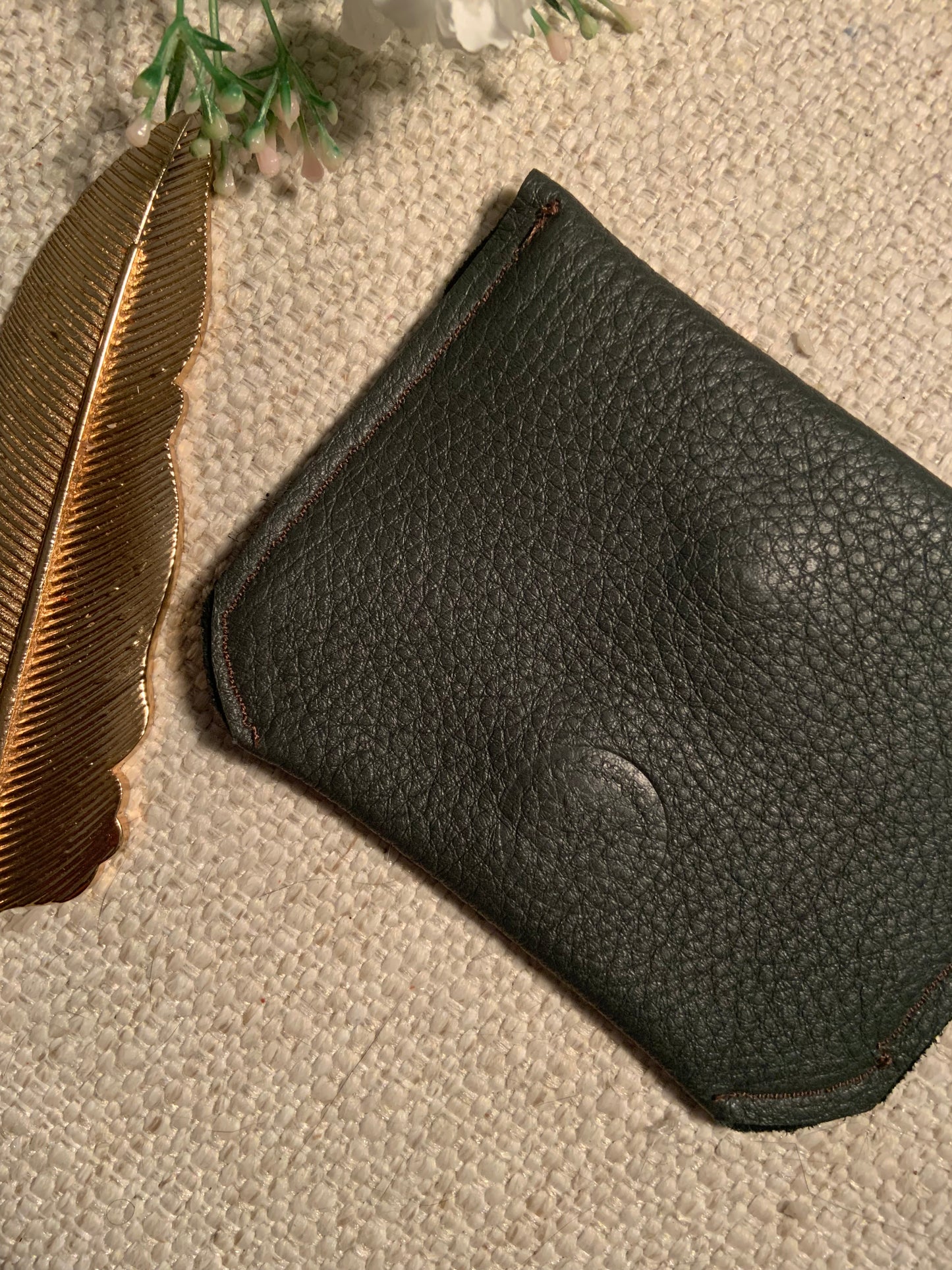 Annabelle Handmade Leather Coin Purse Black