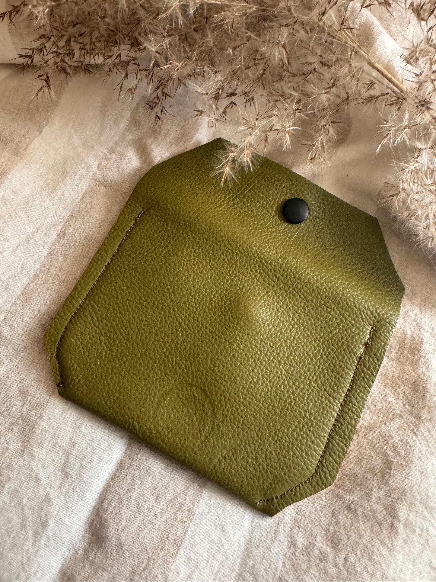 Annabelle Handmade Reclaimed Leather Coin Purse Light Green