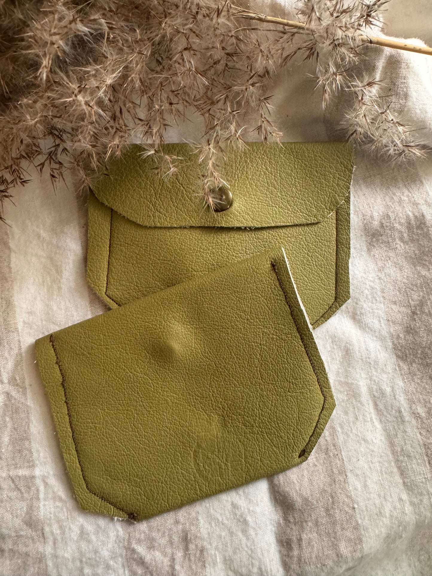 Annabelle Handmade Reclaimed Leather Coin Purse Light Green