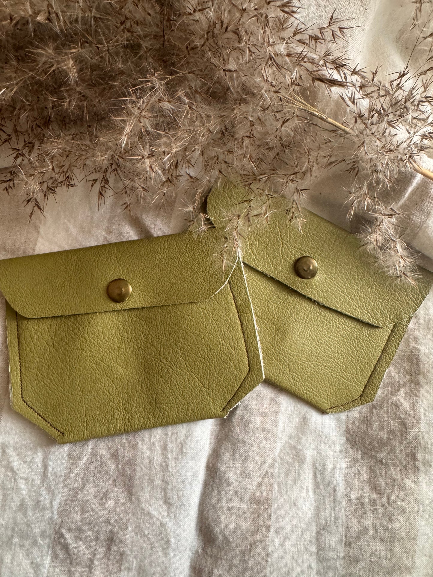 Annabelle Handmade Reclaimed Leather Coin Purse Light Green