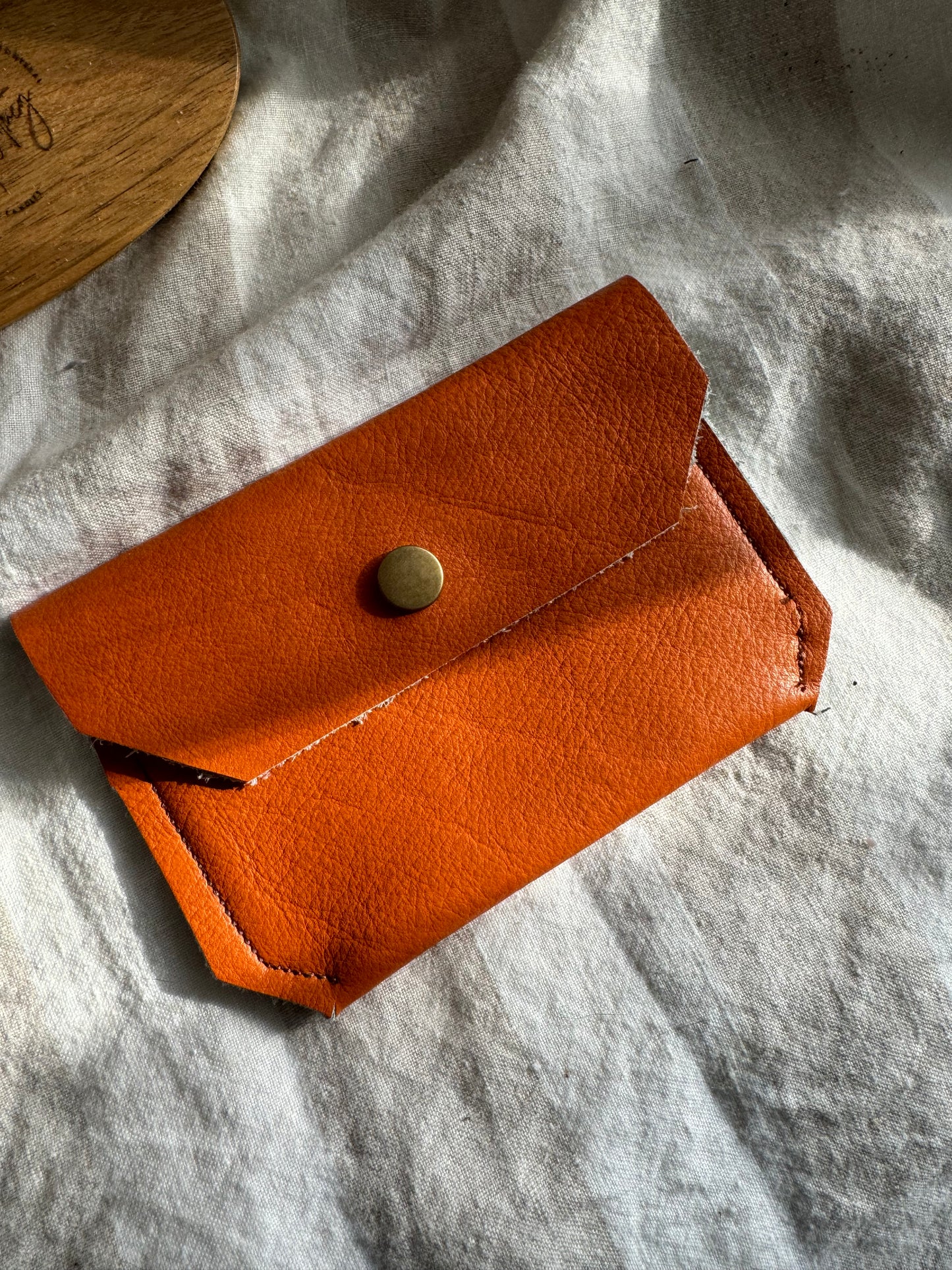 Annabelle Handmade Reclaimed Leather Coin Purse Orange