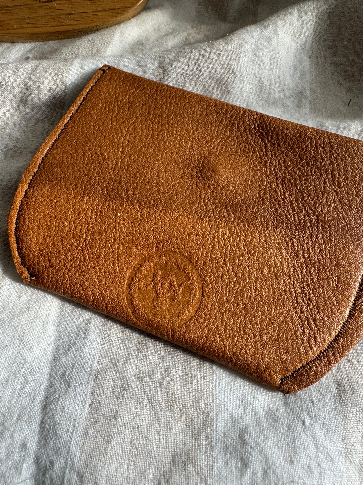 Annabelle Handmade Reclaimed Smooth Leather Coin Purse Brown