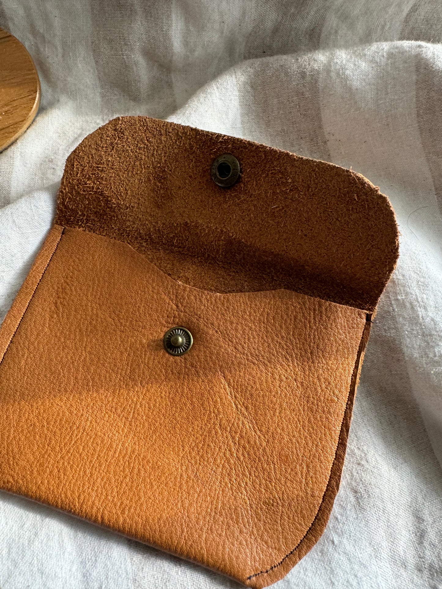 Annabelle Handmade Reclaimed Smooth Leather Coin Purse Brown