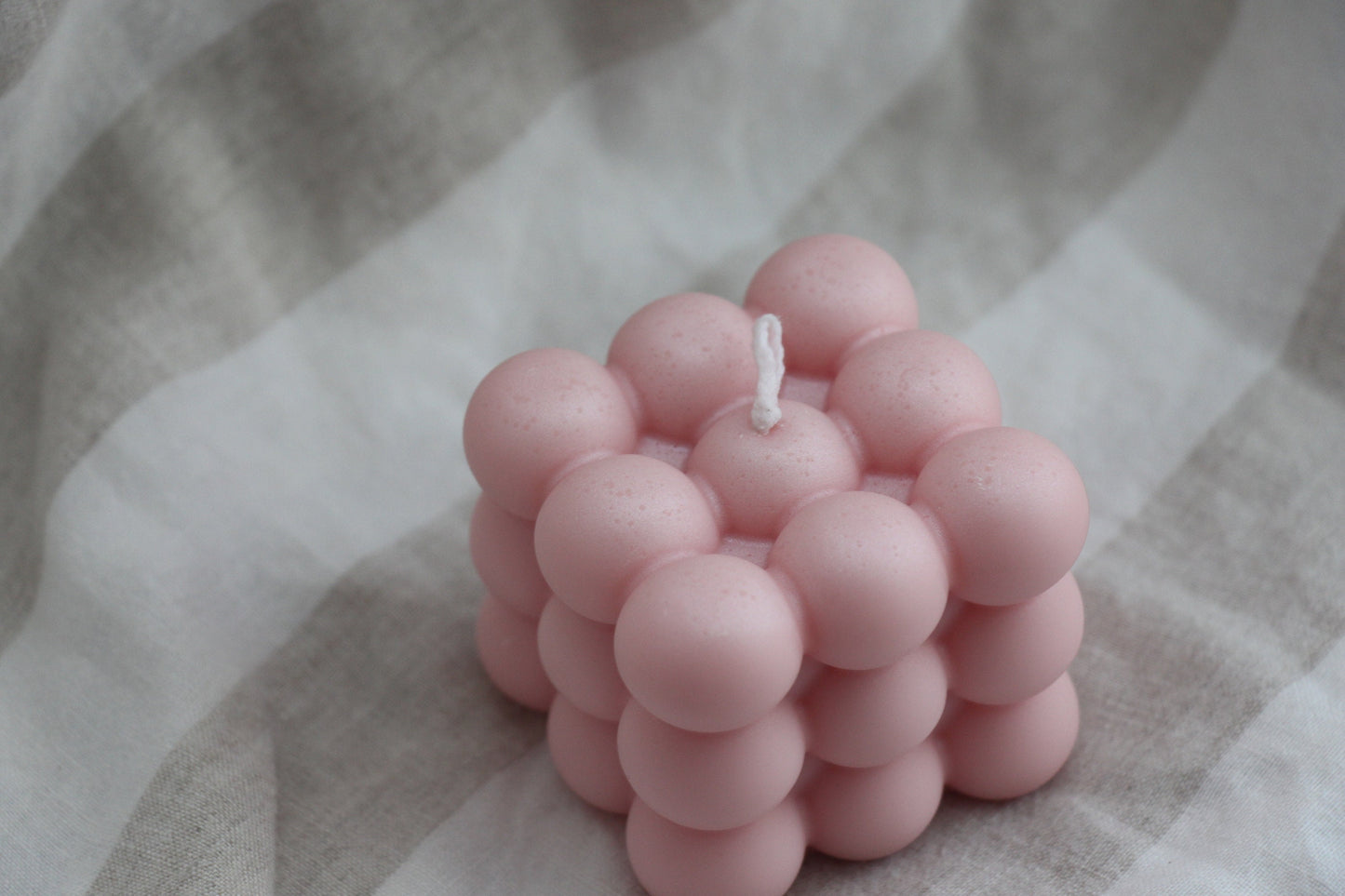 Bubble Handmade Soy Pillar Candle Rosé