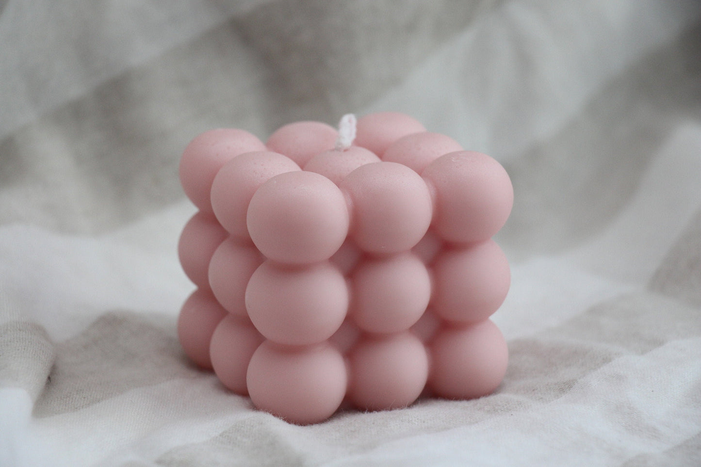 Bubble Handmade Soy Pillar Candle Rosé